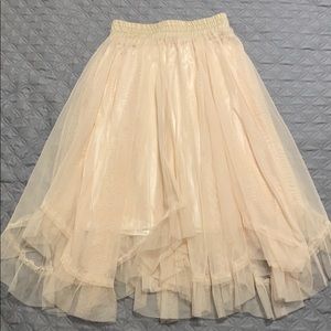 Nude tulle skirt size small